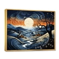 thumbnail image 2 of Designart "Countryside Twilight Blues horizon III" Modern Floater Framed Wall Decor, 2 of 7