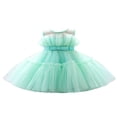 thumbnail image 1 of Girl Sleeveless  Neck Ruffled Princess A-Lined High Waist Dress, 1 of 9