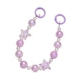 thumbnail image 4 of Llavero con cuentas, pulsera, bolso, cadena de dijes, cuentas de estrella de acrílico, cadena de bolso con cuentas Violeta, 4 of 8