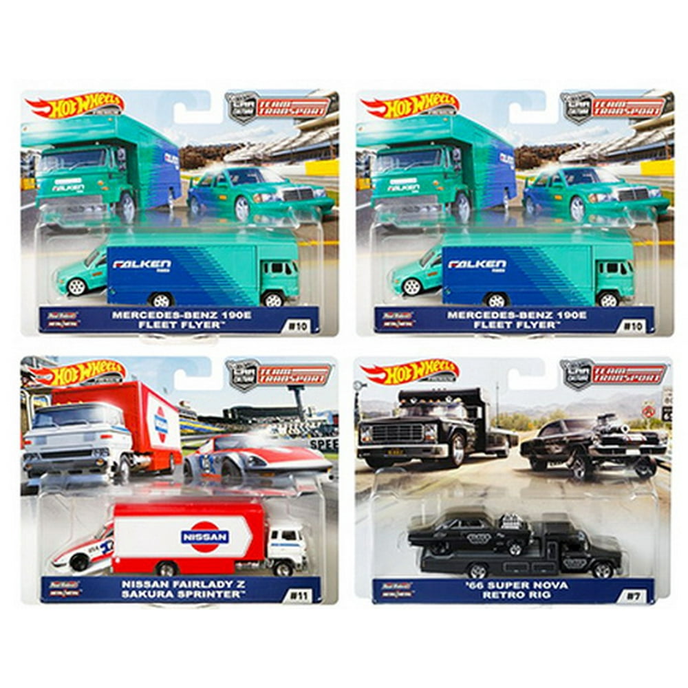 2019 Hot Wheels Car Culture Team Transport D Set of 4 Car in Sealed