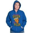 thumbnail image 3 of Will Trade Sister for Pizza Joke Zip Up Hoodie Men's Women's Brisco Brands L, 3 of 6