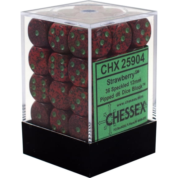 Chessex Speckled Strawberry 12mm (Small) 36 Dice Set CHX25904