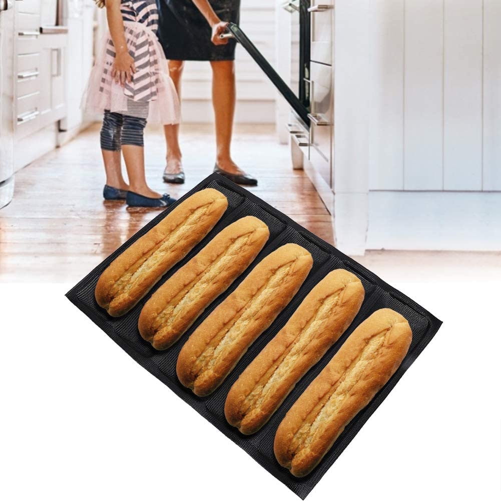 Bread Forms,2 Loaves Baguette Baking Tray Non-stick Loaf Bake Mold Toast Cooking Bakers Molding Pan For French Bread Baking Baguette Pan Set of 2 