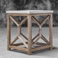 thumbnail image 6 of Uttermost Catali 22" Square Wood and Stone Top End Table in Ivory and Oatmeal, 6 of 9
