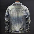 thumbnail image 4 of Chaquetas vaqueras para hombre, abrigo vaquero de otoño para hombre, de moda, nuevo, de alta calidad, precio bajo, holgado, original, coreano, informal, de lujo, estético, 4 of 4