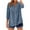 Dark Blue, variant on Chiccall Womens Button Down Shirts 3/4 Length V Neck Shirts Casual Trendy Lightweight Fall Tops Blouse