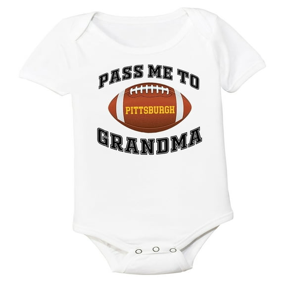 Future Tailgater Pass Me to GrandMa Baby Bodysuit for Pittsburgh Fans