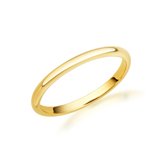 14k Yellow Gold Classic Wedding Band Ring- Size 10