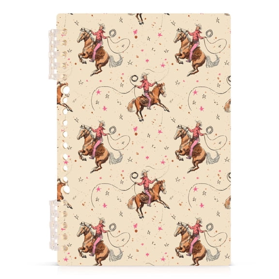 joogoo A5 Spiral Journal Notebook Cowboys Riding College Ruled Notebooks 8.3" x 5.7" 1 PC