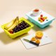 thumbnail image 1 of MTBLYS Estación de preparación y colador 2 en 1 | Tabla de cortar de plástico apto para alimentos con boquilla de drenaje | Diseño apilable que ahorra espacio para la encimera de la cocina, 1 of 2