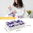 thumbnail image 5 of Butterfly PU Leather Earring Organizer with Removable Compartment - Portable Jewelry Stand, Bracelet Holder, Display Case, 5 of 6
