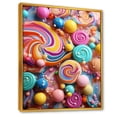 thumbnail image 2 of Designart "Elegance of Colorful Sweet Pop Candy" Fashion Framed Wall Art - Glam Pink Pop Art Living Room Framed Canvas Art, 2 of 6