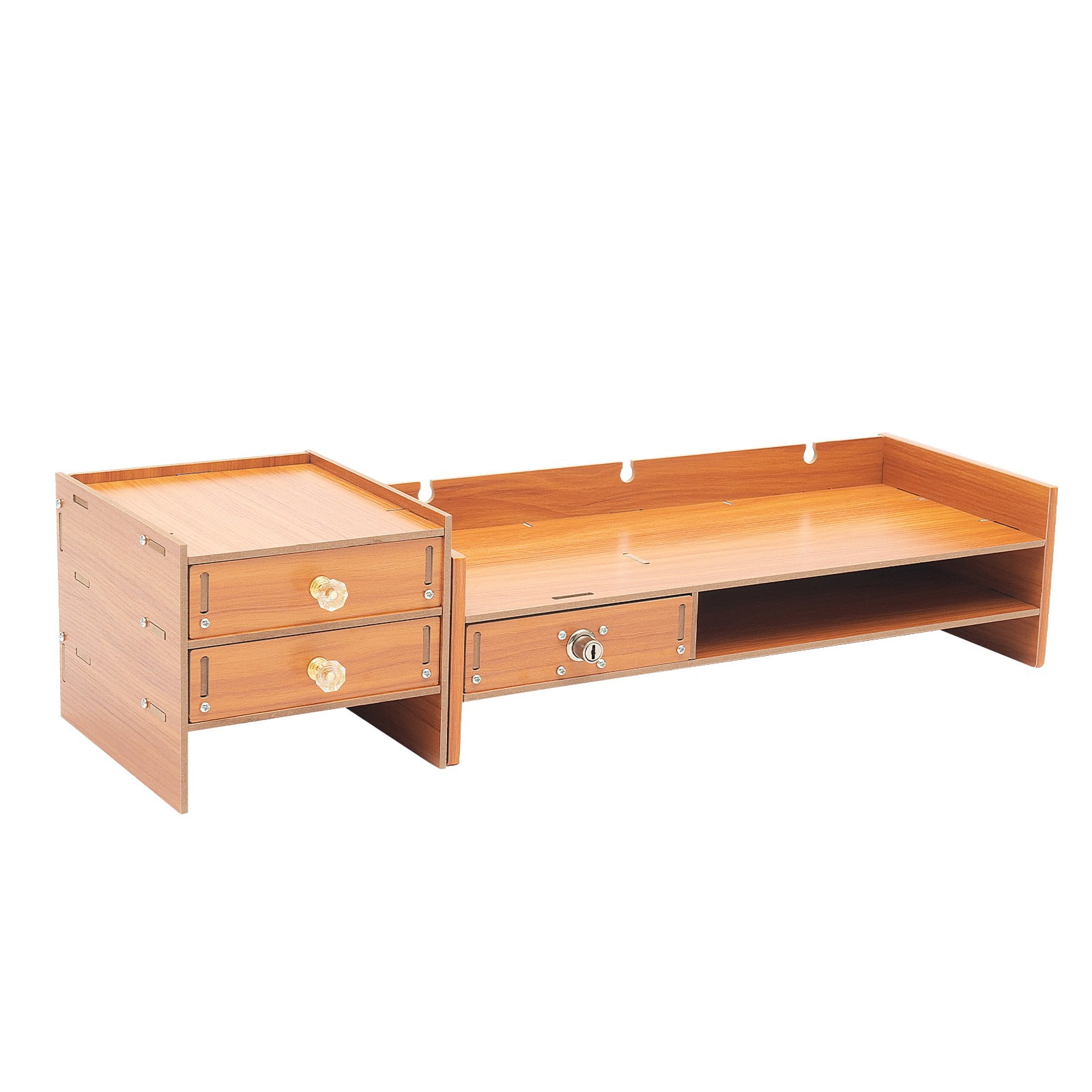 Monitor Stand Riser, Computer Monitor Stand Shelf with Storage, Durable Engineered Wood Desktop Organizer for Home Office
