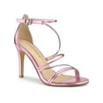 thumbnail image 1 of BLISSFUL STEP Chaussures pour Femmes Sandales à Talons Aiguilles à Brides Bride à la Cheville Bout Ouvert pour Soirée Robe Rose 7, 1 of 8