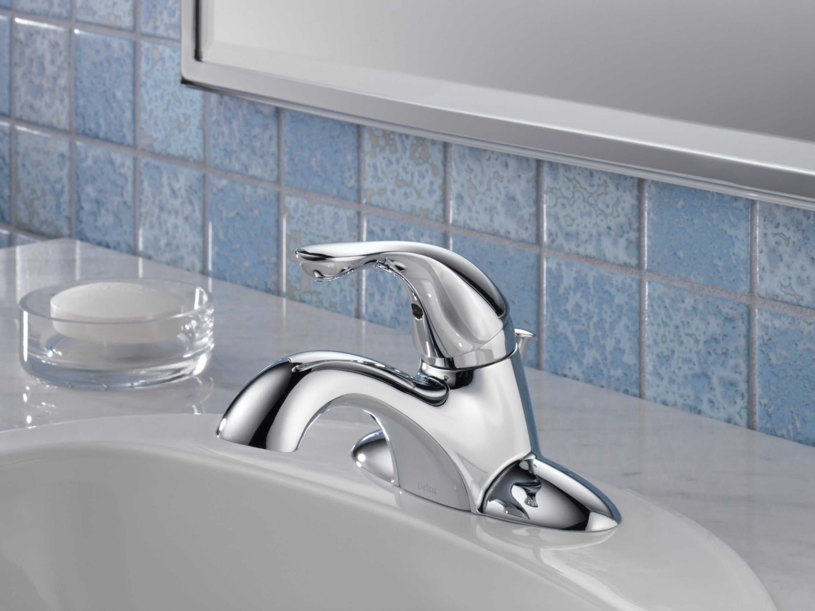 Delta Classic Single Handle Centerset Bathroom Faucet in Chrome 520-PPU-DST