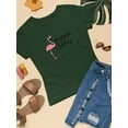 thumbnail image 3 of Weekend Vibes Flamingo T-Shirt Women -Image by Shutterstock, Female Large, 3 of 4
