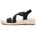 thumbnail image 2 of Women's Platform Wedge Heel Sandals - Comfortable Insole Lightweight Rubber Sole, Open-Toe Adjustable Elastic Strap Summer Casual Sandals, 2 of 7