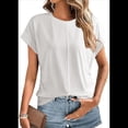 thumbnail image 2 of Blusa de Verano para Mujer, con Cuello Redondo, Mangas y Fruncido Lateral, Color , Talla XXL, 2 of 8