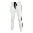 thumbnail image 2 of Ma Croix Mens Everyday Crisscross Lounge Pants Skinny Stripe Jogger Pants, 2 of 4
