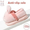 thumbnail image 5 of Drecage Toddler Kids Cute Bunny Slippers Boys Girls Winter Warm Fuzzy Bedroom House Shoes, 5 of 6