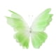 thumbnail image 1 of Mariposa de gasa decorativa para pared, enorme mariposa artificial de seda para ventana Verde, 1 of 9