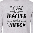 thumbnail image 4 of Inktastic My Dad is a Teacher and a Hero Long Sleeve Youth T-Shirt, 4 of 5