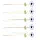 thumbnail image 2 of Ramo de flores artificiales Billuyoard 5 piezas de anémona con hojas y tallos largos color Blanco, 2 of 6