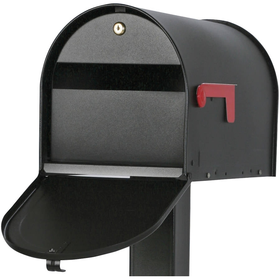 Solar Group Sm16kb01 Black Locking Post Mount Rural Mailbox 0072