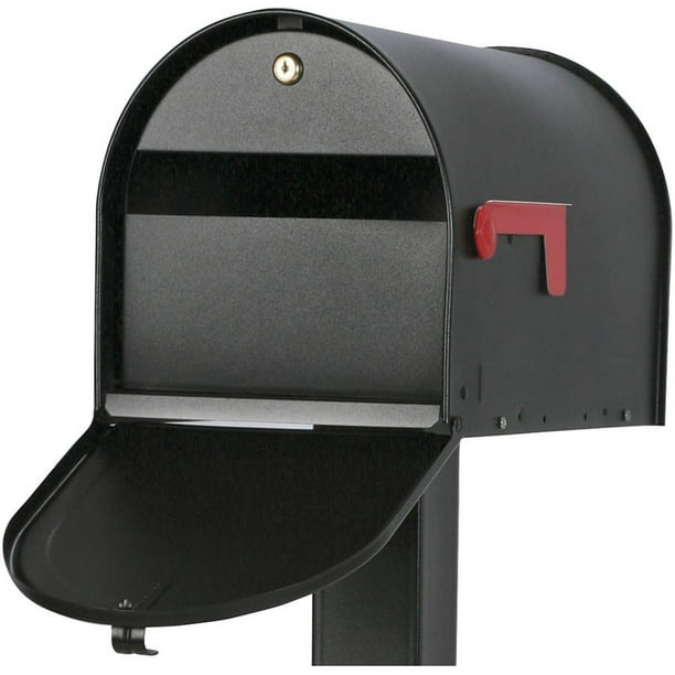 Solar Group SM16KB01 Black Locking Post Mount Rural Mailbox Walmart