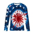 thumbnail image 5 of Tie Dye Shirts for Men Long Sleeve Crew Neck Colorful Graphic Base Tee Shirt Casual Tshirts Spring Fall Tops (M, Blue 02), 5 of 5