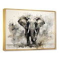thumbnail image 2 of Designart "The Elegance Of Elephant Motion" Animals Elephant Floater Framed Wall Decor, 2 of 5