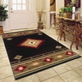 thumbnail image 5 of 5' X 8' Black And Green Southwestern Power Loom Stain Resistant Area Rug, 5 of 6