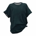 thumbnail image 4 of Endives Women's Short Sleeve T-shirt Round Neck Solid Color Womens Tops Summer Tee, 4 of 4