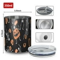 thumbnail image 4 of 12oz Coffee Tumblers Halloween Skeletons and Pumpkins Stainless Steel Vacuum Insulated Travel Tumbler Coffee Cups Mug with Lid and Straw with Cleaning Brush for Cold & Hot Drinks, 4 of 5