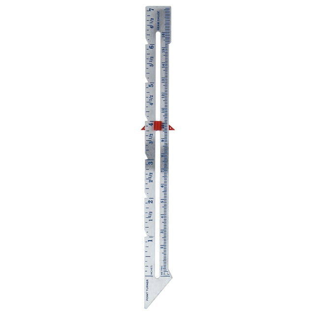 Sliding Gauge, Aluminum Quilting Ruler Practical Adjustable Safe Glossy Wear-resistant For Household For DIY Craft For Positioning For Measurement Silver,Blue