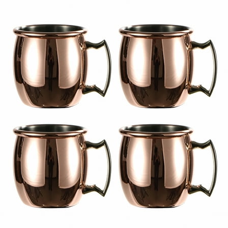 ACDANC 4x Moscow Mule Copper Mugs,(Set of 4) Solid Copper Mugs,Handcrafted - 60ml