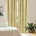 thumbnail image 2 of Ambesonne Damask Curtains, Victorian Vintage Royal, Pair of 28"x95", Pale Yellow and Amber, 2 of 5
