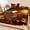 Orange, Amber, Walnut, Bronze, variant on King Size Fitted Sheet Set - Pumpkins Maple Fall 3 Piece Bedding Sets 16" Deep Pocket Fitted Sheet with 2 Pillowcases, Orange Moon Botanical Leaves Brushed Microfiber Hotel Luxury Bed Sheets