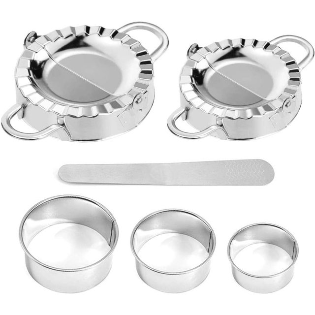 Máquina para hacer bolas de masa de 6 piezas, molde para bolas de masa de acero inoxidable, juego de utensilios para hacer bolas de masa de acero inoxidable, accesorios de cocina