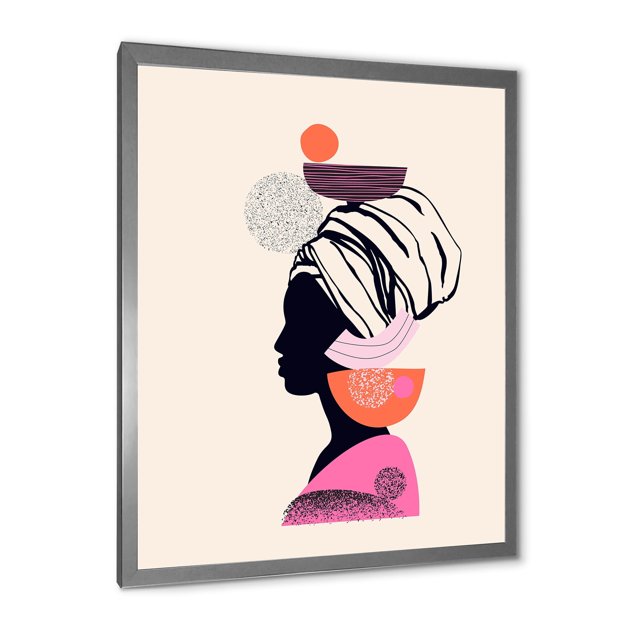 Designart 'Ethnic Portrait of African American Woman' Modern Framed Art Print