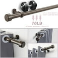 thumbnail image 6 of Heavy Duty Curtain Rods,1 1/4" Large Diameter Premium Nonadjustable Curtain Rod,84in/7ft Custom Window Treatment Rods with Durable Aluminum Brackets and End Caps,Dark Bronze Finish, 6 of 14
