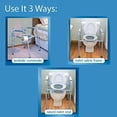 thumbnail image 4 of 3-in-1 Folding Bedside Commode and Raised Toilet Seat, Portable Toilet Supports Up to 300lbs, Bedside Commodes for Seniors, Adult Potty Chair with Bucket, Lid, and Splash Guard, 4 of 10
