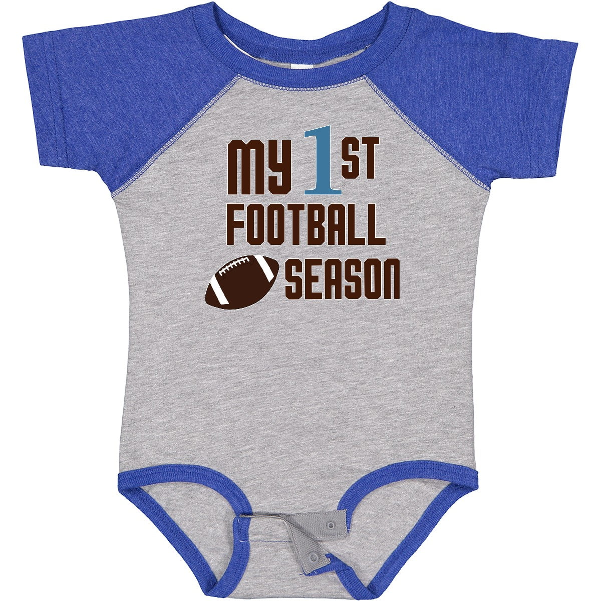 Inktastic My First Football Season Boys or Girls Baby Bodysuit