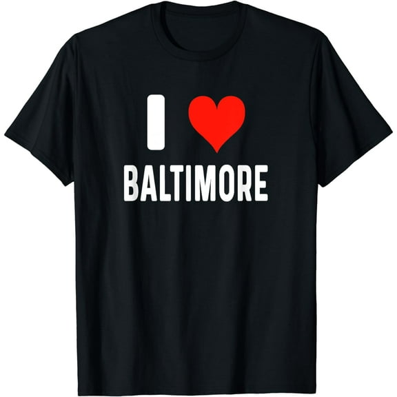 I Love Baltimore Maryland - Heart - Travel Vacation Souvenir T-Shirt