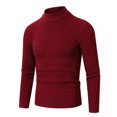 thumbnail image 4 of COMVALUE Mens Mock Neck Ribbed Knit Sweater Long Sleeve Slim Fit Casual Pullover For Daily Wear, 4 of 4
