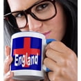thumbnail image 2 of 3drose, Red Cross of St George and England Text in White, 15oz Two-tone Blue Mug, 2 of 6