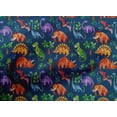 thumbnail image 4 of oneOone Cotton Poplin Blue Fabric Palm Tree|Elephant & Dinosaur Sewing Craft Projects Fabric Prints By Yard 42 Inch Wide, 4 of 4
