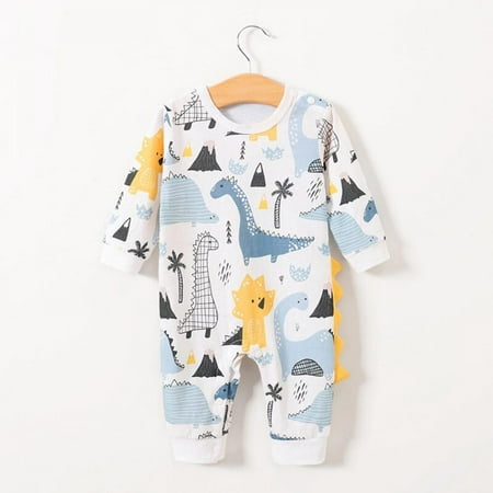 

Baby Clothes for boys Autumn Baby Boy Girl Casual Romper Infant Cartoon Dinosaur Print Long Sleeve Children Bodysuit Jumpsuit Outfits