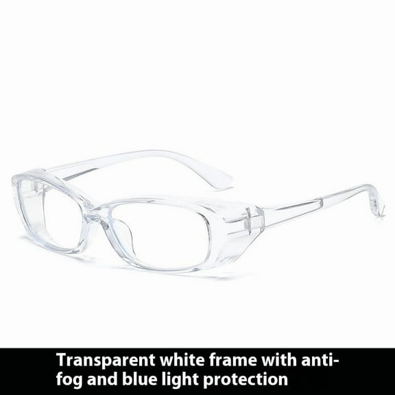 Cycling goggles for Men Women Mountain Bike Sunglasses Sports Goggles （Transparent white frame anti fog and anti blue light）