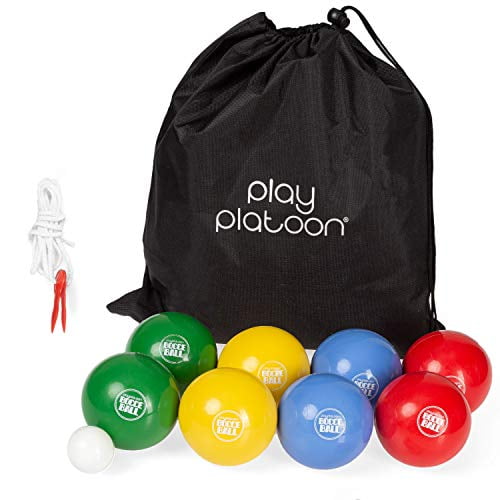 Play Platoon Beach Bocce Ball Set with 8 Soft Bocce Balls, Pallino